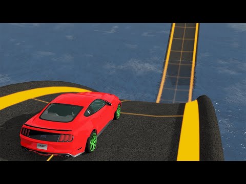 Impossible Weird Wave Bridge Crossing Cars vs Deep Water - BeamNG Drive