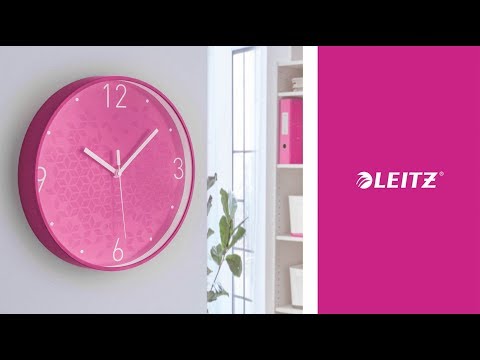 Wandklok Leitz WOW Ø29cm roze