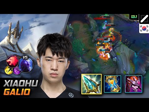 Xiaohu Mid Galio Build Rod of Ages Predator - Xiaohu Galio Match Highlight - LOL KR 13.1