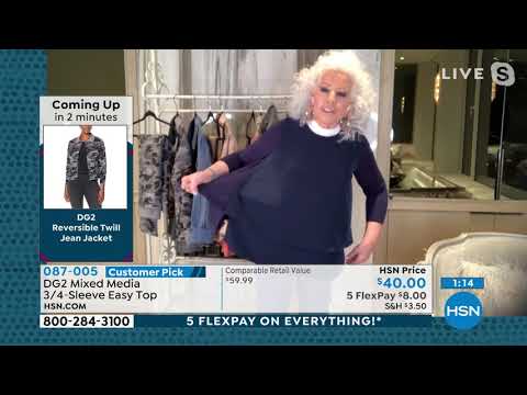 DG2 by Diane Gilman 3/4Sleeve Easy Top