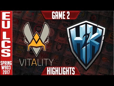 Vitality vs H2k Game 2 Highlights - EU LCS W9D3 Spring 2017 - VIT vs H2k G2