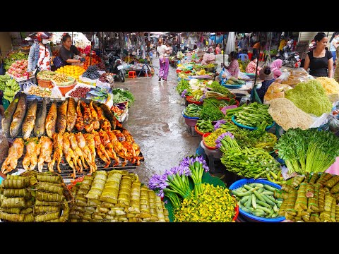 , title : 'Shortage of food? Come to Ta Khmao Chas market, Cambodian food market'