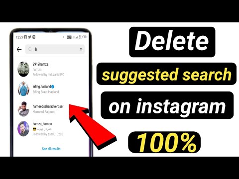 How to delete instagram suggested search when typing //remove instagram search history
