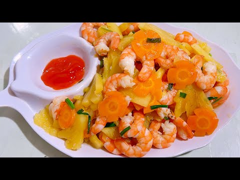 Tôm xào dứa