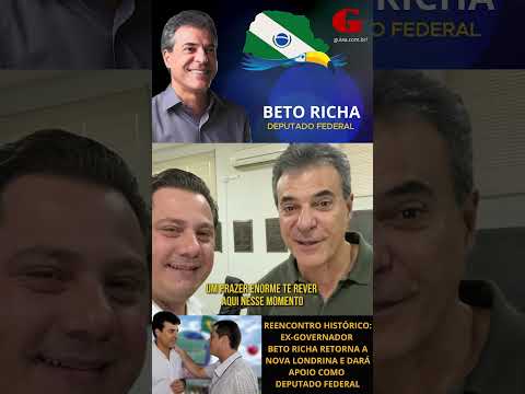 Ex-Governador Beto Richa retorna a Nova Londrina e promete apoio como Deputado Federal