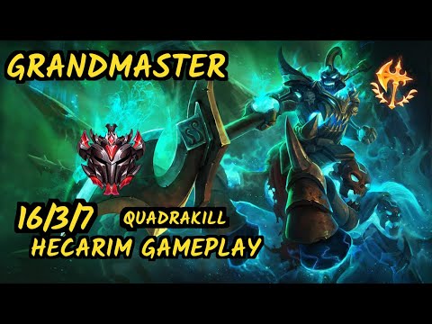G2 Wunder (HECARIM) vs MORDEKAISER - QUADRAKILL 16/3/7 KDA TOP GAMEPLAY - EUW Ranked GRANDMASTER
