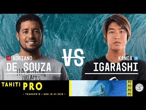 Adriano de Souza vs. Kanoa Igarashi - Round Three, Heat 5 - Tahiti Pro Teahupo'o 2018