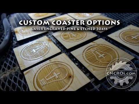 Custom Coaster Options: Pine & Stainless Steel