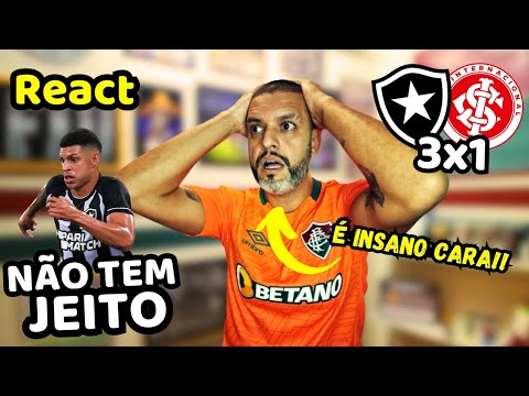 React rival - Botafogo 3x1 Internacional | INSANO 😱 mais uma vítima no tapetinho ...