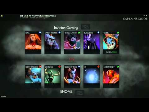 Invictus Gaming vs EHOME Game 2 - ESL One NY CN Qualifier - @TobiWanDOTA @RyuUboruZDotA