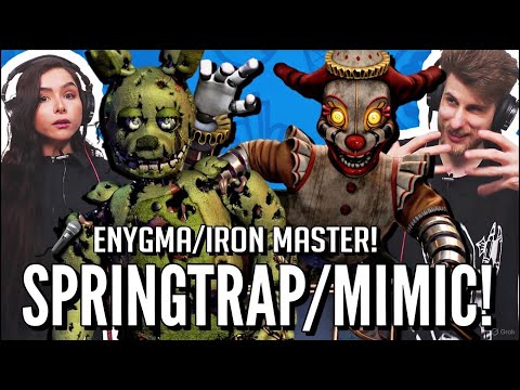 ENYGMA E IRON MASTER MANDARAM MUITO COM FIVE NIGHTS AT  FREDDY'S - SPRINGTRAP E MIMIC (JOVENS REAGEM