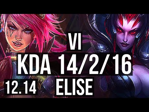 VI vs ELISE (JNG) | 14/2/16, Rank 7 Vi, Legendary | EUW Grandmaster | 12.14