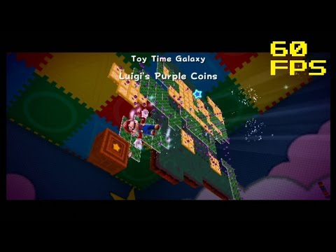 117. [60 FPS] Luigi's Purple Coins - Toy Time Galaxy - Super Mario Galaxy