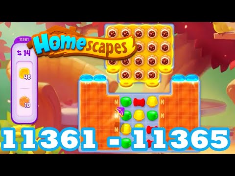 Homescapes Level 11361 - 11365 HD 3 - match puzzle Gameplay | android | IOS | 11362 | 11363 | 11364