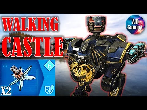 Walking Castle LANCELOT With 2 FORTIFIER Module Gameplay - War Robots MK2 MAX WR