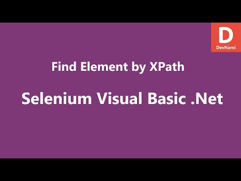 Selenium Visual Basic Net Find Element by XPath