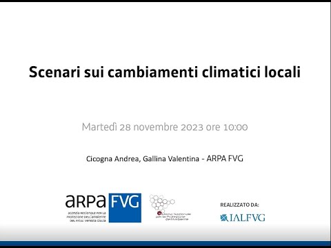 frame del video: scenari sui cambiamenti climat..., visibile all'interno del canale youtube di arpa fvg