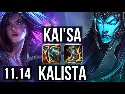 KAI'SA & Gragas vs KALISTA & Rakan (ADC) | Rank 4 Kai'Sa, 5/0/3, Rank 14 | KR Challenger | v11.14