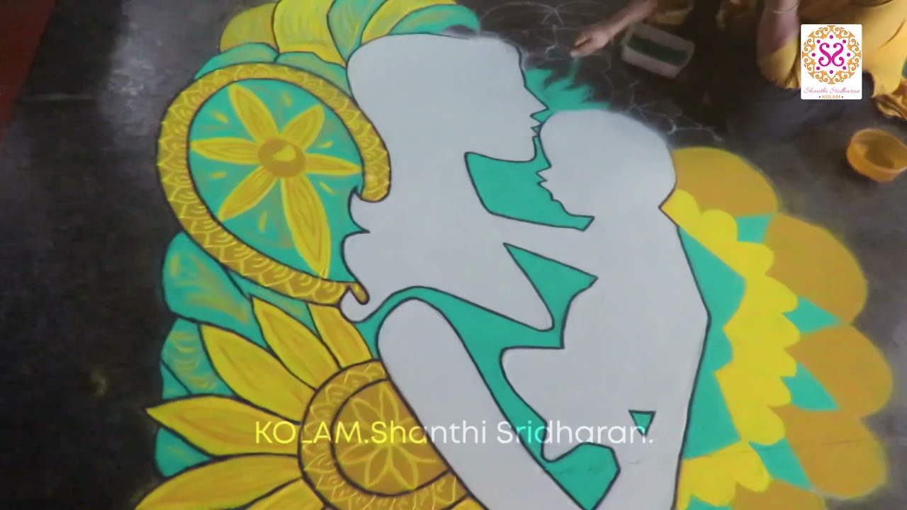 Women’s Day Rangoli Designs – Portrait Kolam Video Tutorials - video 2