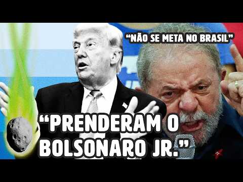 TRUMP CONFUNDE FILHOS DO BOLSONARO E TOMA RESPOSTA ATRAVESSADA DO LULA | PLANTÃO