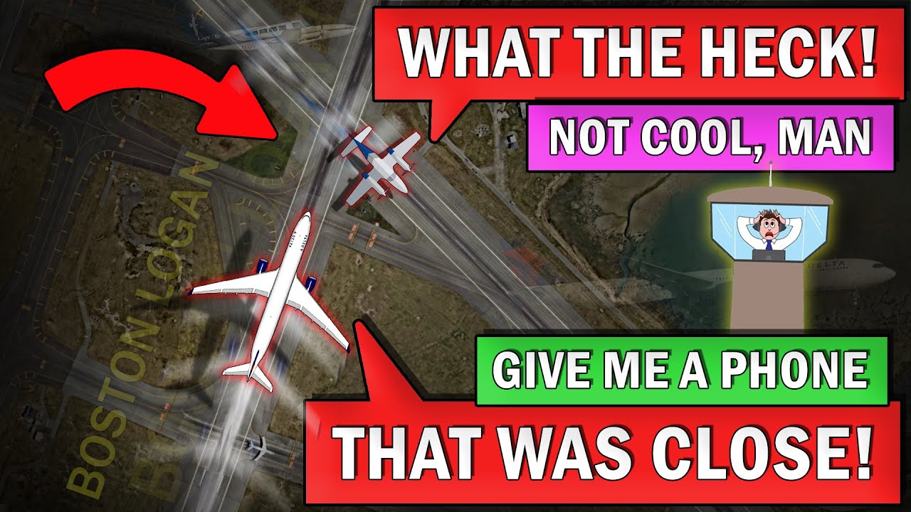 NEAR DISASTER | Really Close Call Between Landing/Departing Planes!