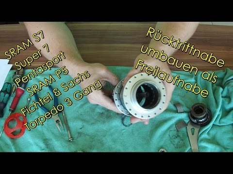 SRAM, Fichtel & Sachs, Torpedo, converting a coaster brake to a freewheel