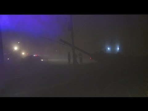 Car crashes into pole, shuts down section of Glenwood Ave.