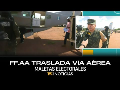 Vía aérea llegan maletas electorales a puerto lempira