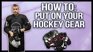Putting on your hockey gear