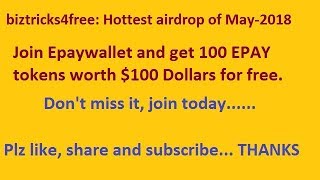 Join the etherpaywallet and get 100 EPAY tokens worth $50 Dollars