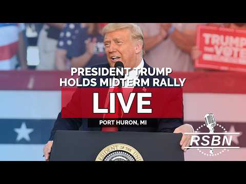 LIVE REPLAY: President Trump Holds a Rally in Port Huron, MI - 10/25/26