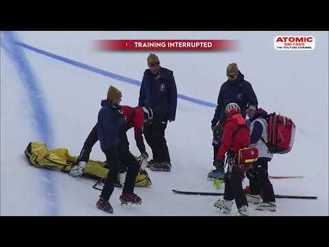 Crashes during Kitzbuhel downing trainings, Jan 21-22, 2025 #weliveskiing