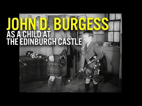 John D. Burgess as a child at the Edinburgh Castle