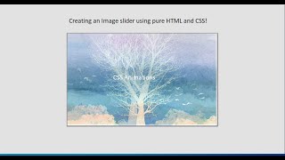 Creating an image slider in pure HTML&CSS