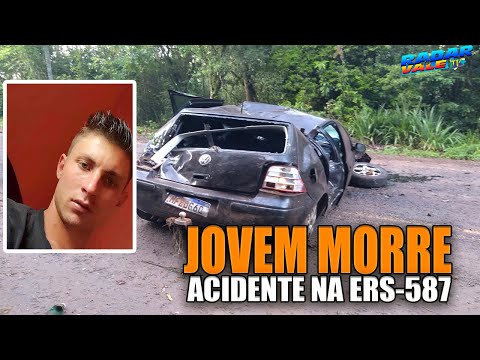 (( ACIDENTE FATAL )) Jovem MORRE após grave acidente na ERS-587 em Rodeio Bonito RS:23-03-23