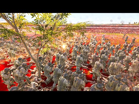 1,000,00 MODERN SOLDIER VS 1,000,00 RED COAT ARMY |  Ultimate Epic Battle Simulator 2 | UEBS 2