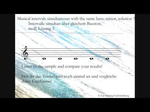 Musical intervals simultaneous with the same bass, minor, solution 5