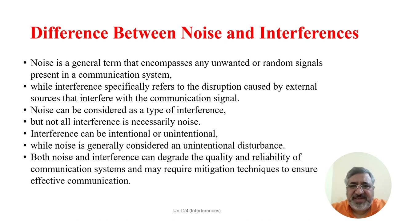 Wireless Communication System Unit 24: Interfrences