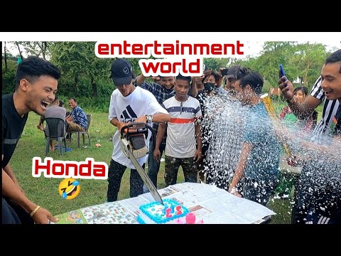 Honda jwng nw cake hakabai 🤣🤣🤣🤣@Entertainmentworldlathao ni birthday celebration