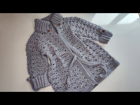 Crochet #62 How to crochet spring/summer cardigan for girls / Part 2