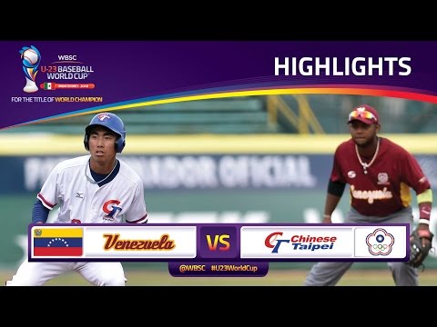 Highlights: Chinese Taipei v Venezuela - 7th-12th Place Round - U-23 Baseball World Cup 2016
