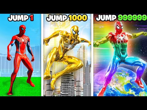 Spiderman Upgrades With EVERY JUMP In GTA 5!