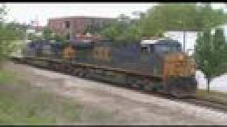 preview picture of video 'CSX Q664 Mixed Freight at Dacula, GA'