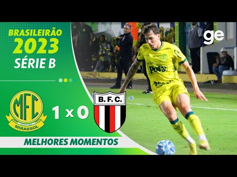 Gols e lances de Mirassol x Botafogo-SP