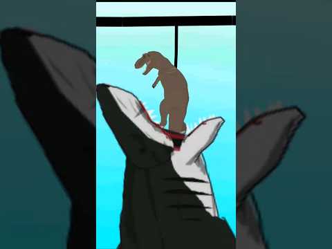 The meg eats a t-rex in jurassic world style. | AUTO RPG Anything