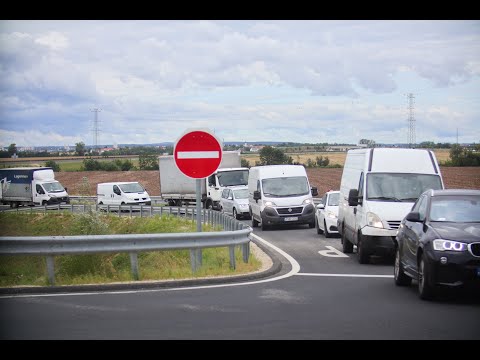 6km-es dugó Szombathely határában a 86-os úton