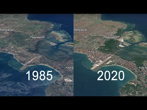 Timelapse PANTAI KUTA BALI Tahun 1985 - 2020