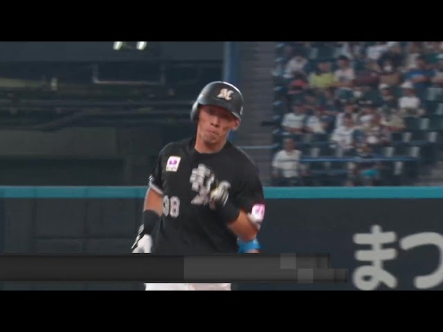 【2回表】マリーンズ・髙部瑛斗 今シーズン第1号となる右中間への先制ソロホームラン!! 2024年7月2日 北海道日本ハムファイターズ 対 千葉ロッテマリーンズ