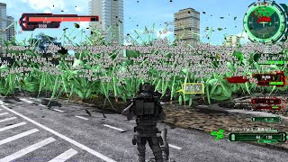 【地球防衛軍6】ダメージ表示タイプを“ヒット位置”にしたら画面がやばかった M35 崩れゆく街 INF エアレイダー