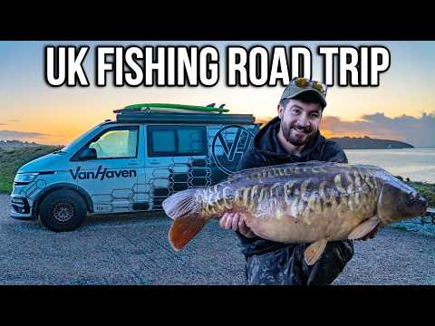 UK FISHING ROAD TRIP in an INSANE van conversion! - Carp Fishing in Canals, Lakes + Sea Fishing